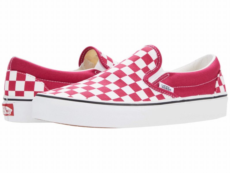 楽天ランキング1位 取寄 Vans バンズ スニーカー クラシック スリップ オン ユニセックス メンズ レディース Vans Unisex Classic Slip Checkerboard Cerise True White 安心の定価販売 Dolores Maxwell Com