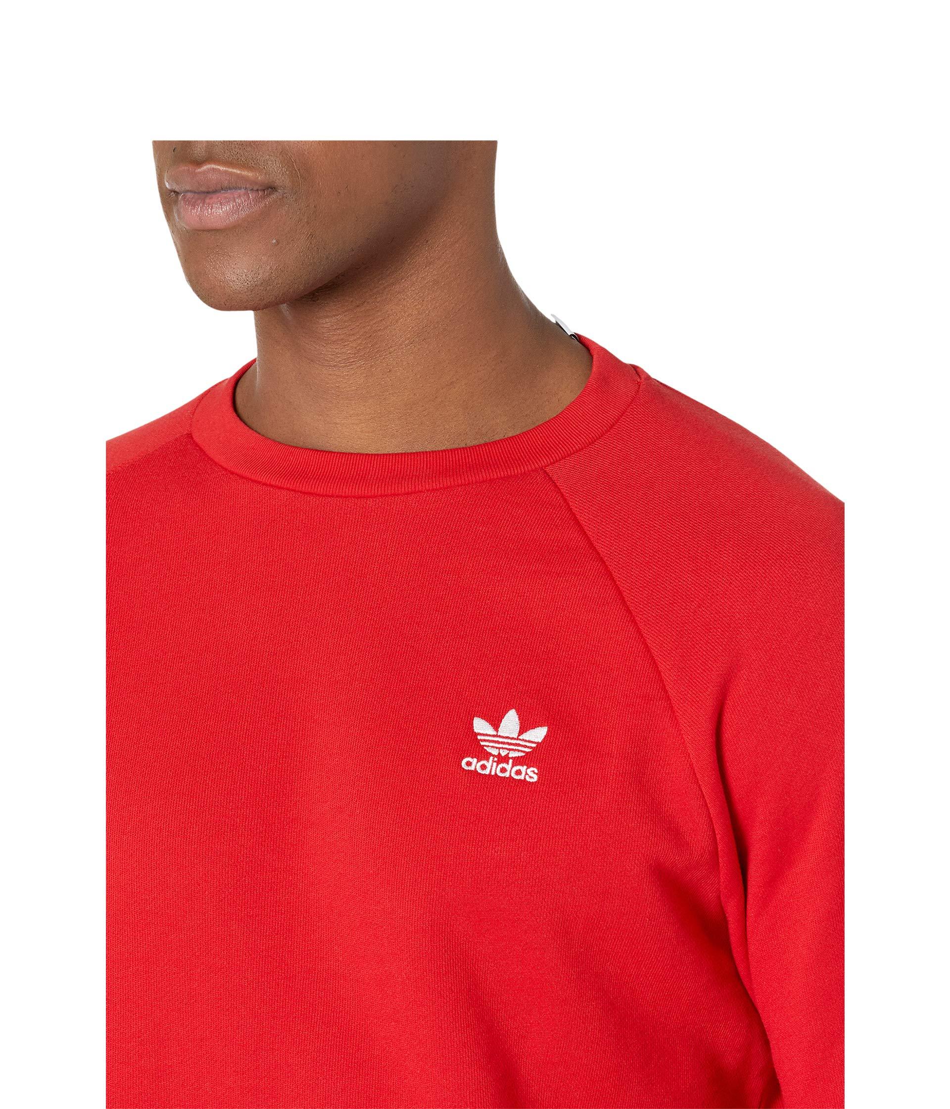 気質アップ 取寄 アディダス オリジナルス メンズ エッセンシャルズ クルー Adidas Originals Men S Essentials Crew Scarlet White ジェットラグ店 安い Www Balloonylandkw Com