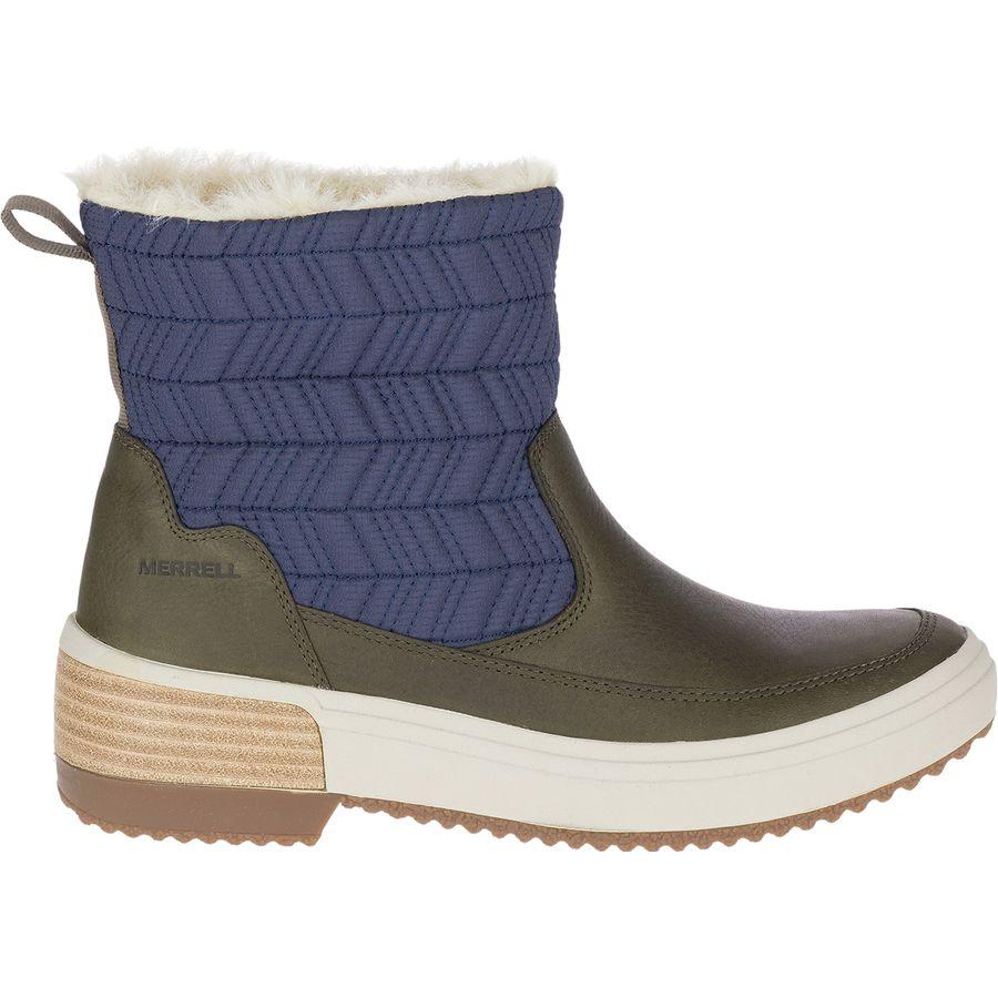 取寄 メレル レディース ヘイブン ブラフ ポーラー Wp ブーツ Merrell Women Haven Bluff Polar Wp Boot Peacoat 貨物輸送無料 トレッキング クライミング アウトドア 登山はき物 レディース シューズ ブーツ 重たい大きさ Pasadenasportsnow Com