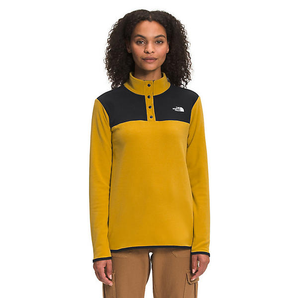 取寄 ノースフェイス ウィメンズ TKA グレイシャー スナップネック プルオーバー The North Face Women's Glacier  Snap-Neck Pullover Arrowwood Yellow - TNF Black 非売品