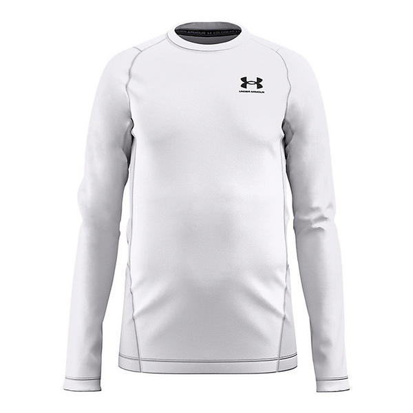 賜物 取寄 アンダーアーマー ボーイズ コールドギア アーマー ロングスリーブ トップ Under Armour Boys ColdGear LS  Top White Black fucoa.cl