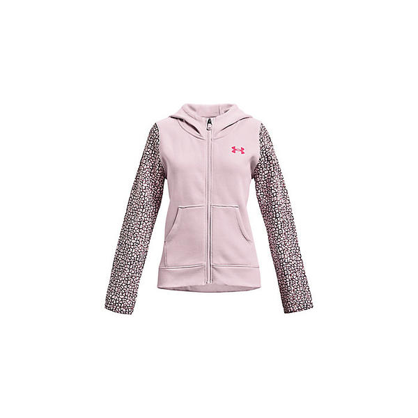 取寄 アンダーアーマー ガールズ ライバル フリース フルジップ フーディ Under Armour Girls Rival Fleece Full  Zip Hoodie Cool Pink Cerise 贅沢屋の