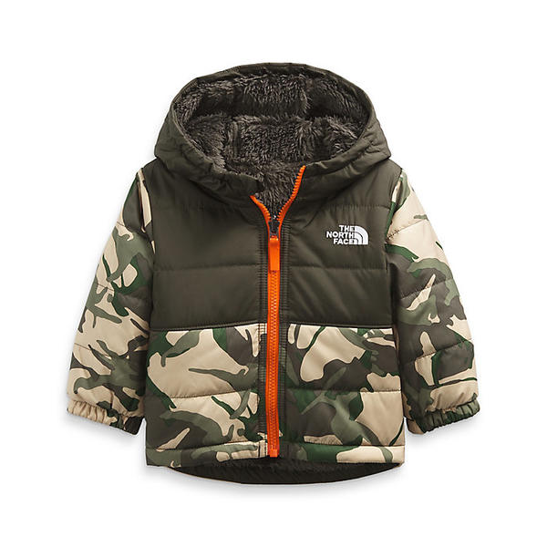 取寄 ノースフェイス インファント リバーシブル マウント チンボ フルジップ フーデット ジャケット The North Face Infant  Reversible Mount Chimbo Full Zip Hooded Jacket New Taupe Green Explorer  Camo Print 高級ブランド