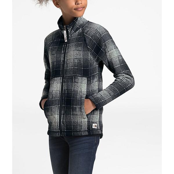 2022公式店舗 取寄 ノースフェイス ガールズ クレセント フルジップ セーター The North Face Girls Crescent  Full Zip Sweater High Rise Grey Ombre Plaid Small Print fucoa.cl