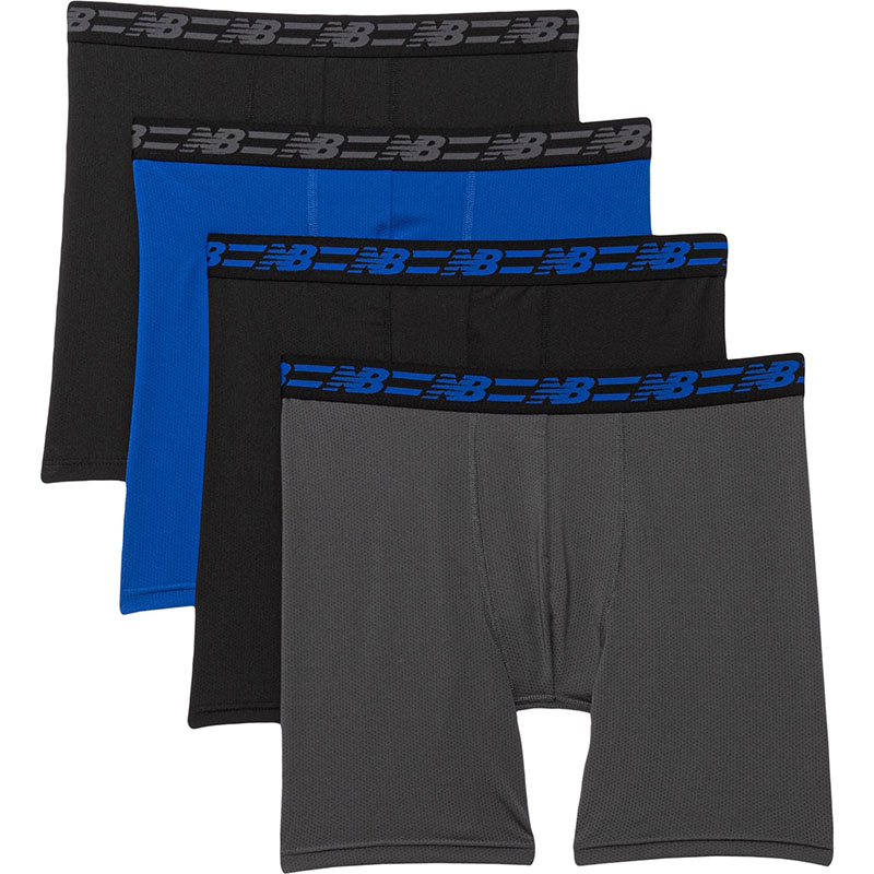 【楽天市場】ニューバランス メンズ ボクサーパンツ 4枚セット アスレチック メッシュ ボクサーブリーフ ブラック グレー ブルー