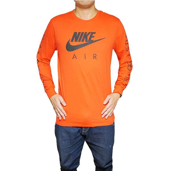 long sleeve orange nike shirt