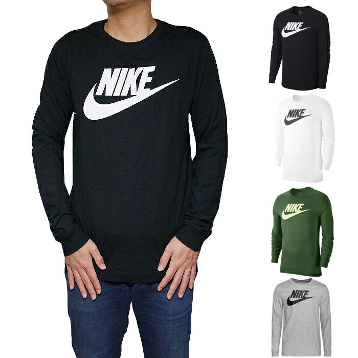 楽天市場 Nike ナイキ ロンt 長袖tシャツ メンズ スウォッシュロゴ ロングスリーブ Tシャツ Nike Men S Icon Futura Long Sleeve T Shirt 送料無料 ジェットラグ楽天市場店