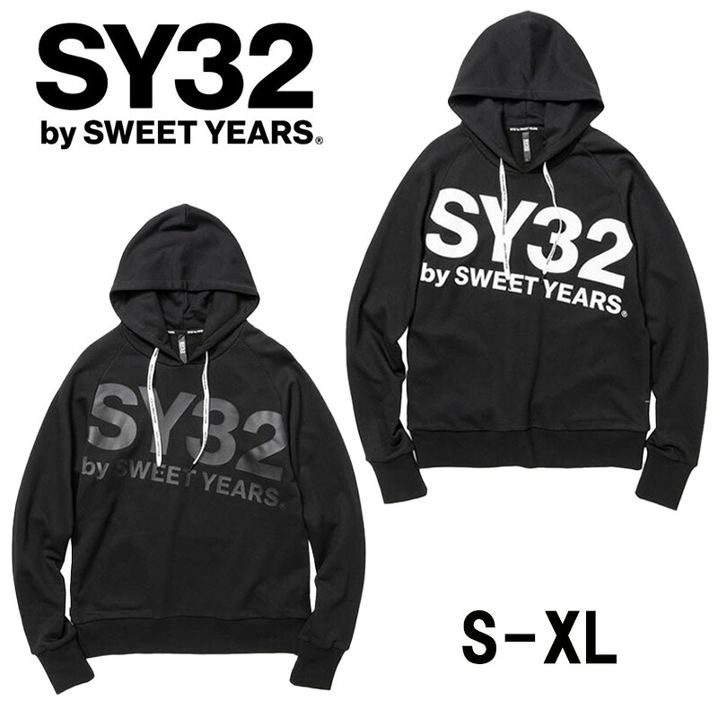 SY32 メンズ パーカー プルオーバー フーディー スウェット エスワイサーティートゥースィートイヤーズ SY32 by SWEET YEARS TNS1740 BIG LOGO HOODIE ロゴ おしゃれ ブランド スポーツ ゴルフ セットアップ 送料無料｜ジェットラグ店