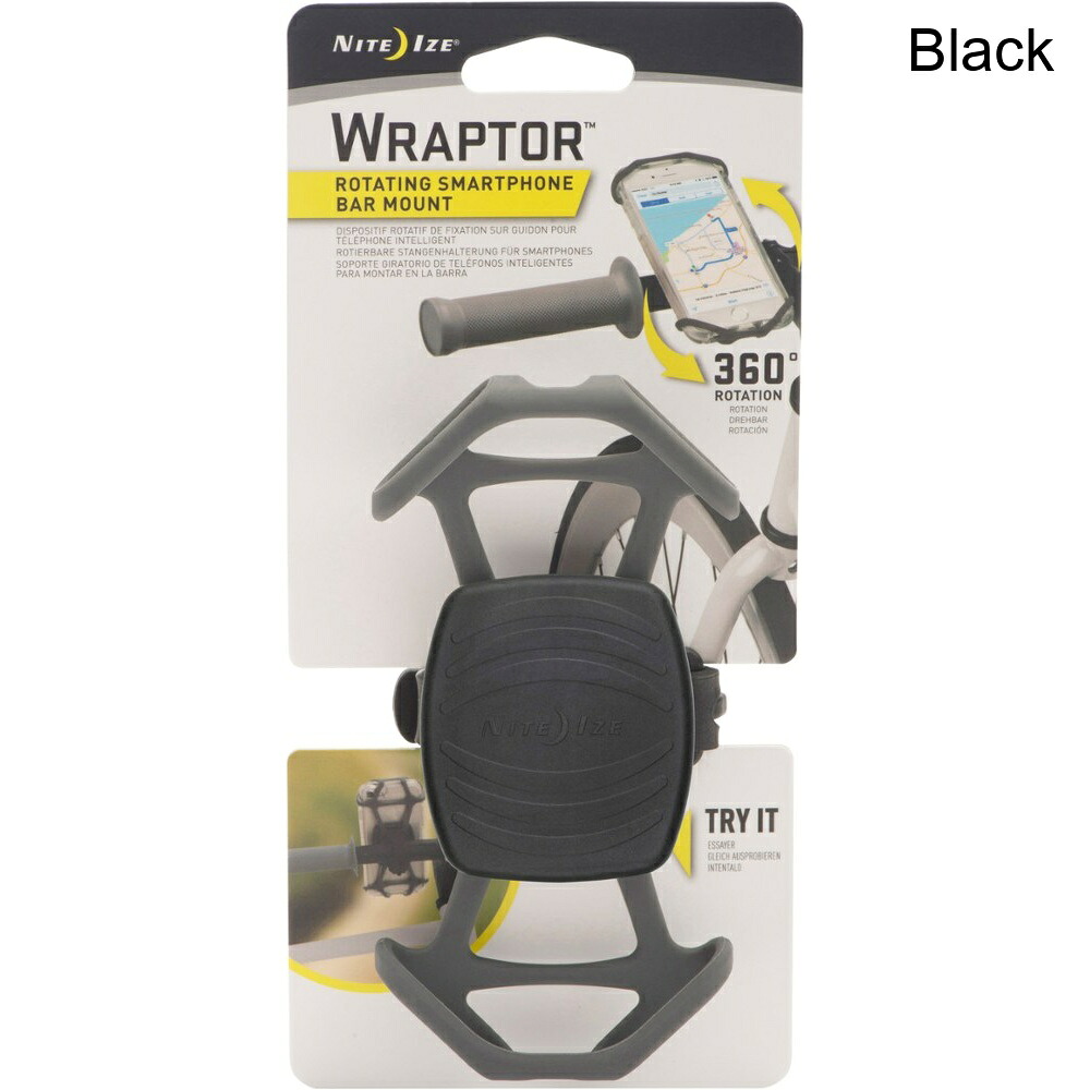 (取寄) ナイトアイズ ラプター回転スマートフォンバー取り付け nite ize Wraptor Rotating Smartphone Bar Mount|ジェットラグ店