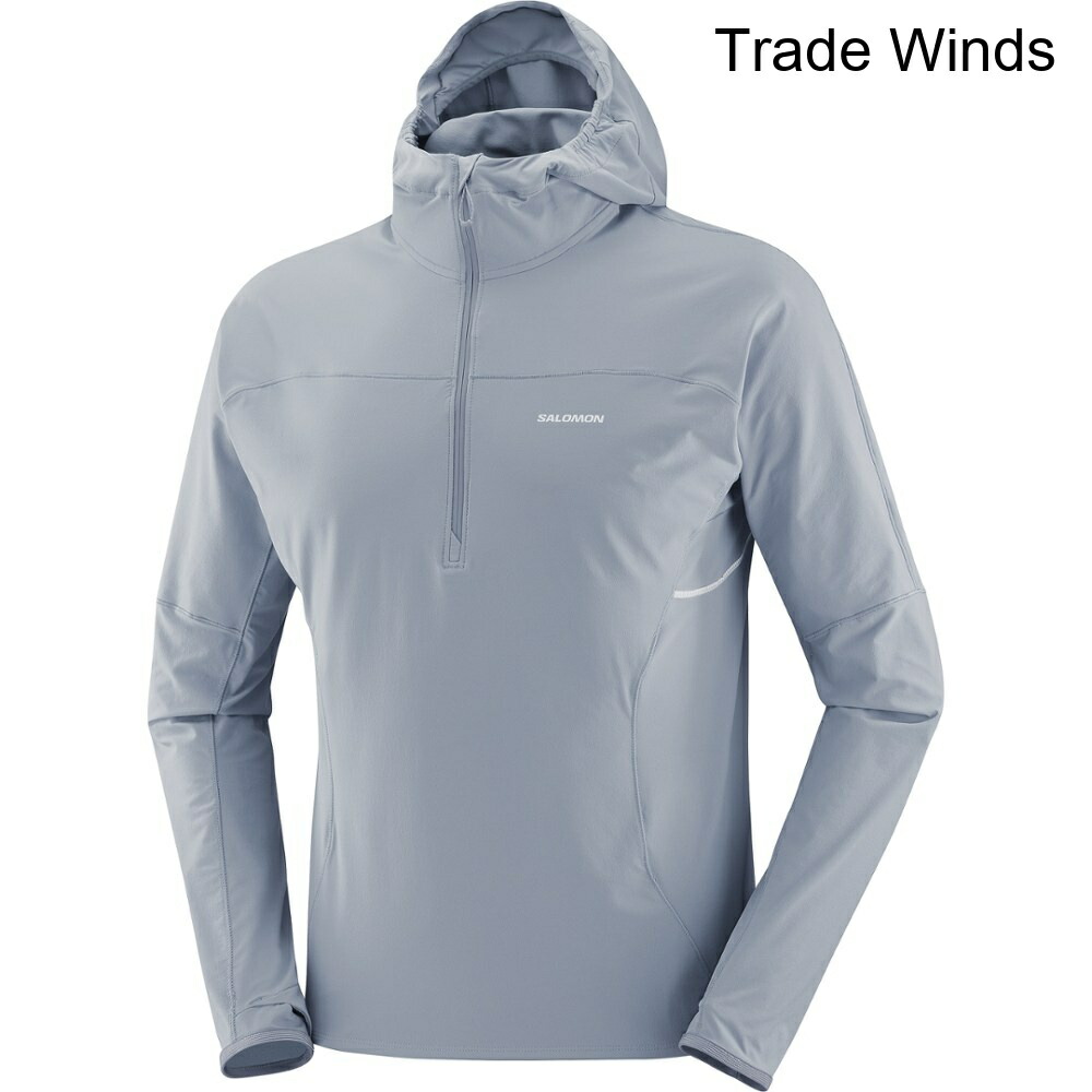 (取寄) サロモン センスエアロハイブリッドハーフジップフーディー - メンズ salomon Sense Aero Hybrid Half-Zip Hoodie - Men's｜ジェットラグ店