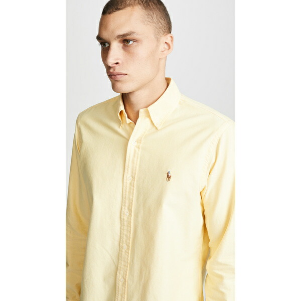 ralph lauren yellow oxford shirt