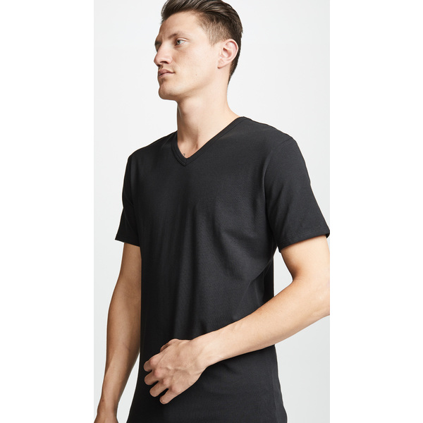 calvin klein cotton stretch v neck