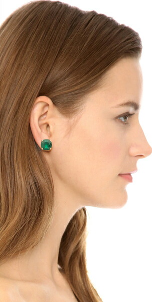 Jetrag Rakuten Ichiba Order Kate Spade New York Small Square Order Kate Spade New York Small Square Stud Earrings Studs Pierced Emerald