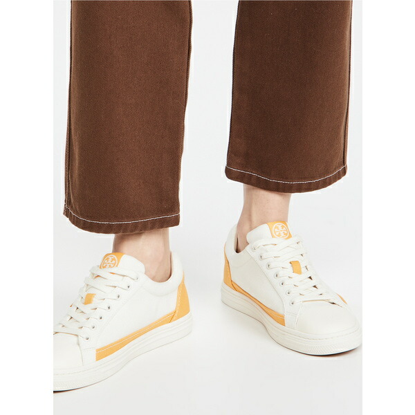 楽天市場 楽天市場 取寄 トリーバーチ レディース クラシック コート スニーカー Tory Burch Women S Classic Court Sneakers Ivory Curryyellow 送料無料 ジェットラグ楽天市場店 残りわずか Precisionnm Com