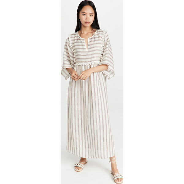 最初の年新作 Tory Burch トリーバーチ ワンピース レディース Caftan ブランド ワンピース トップス おしゃれ ファッション 女性 かわいい 正規品 取寄 トリーバーチ レディース ストライプド ミディ カフタン Tory Burch Women S Striped Midi Caftan Ivory