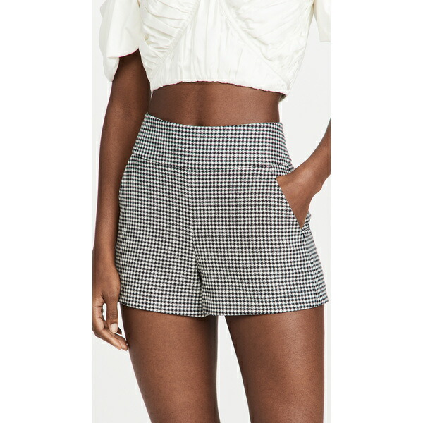 取寄 アリス アンド オリビア レディース ドナルド ハイ ウェスト ショーツ Alice Olivia Women S Donald High Waist Shorts Black White Alittlepeaceofmind Co Uk