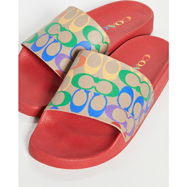 取寄 コーチ ニュー ヨーク 虹 スイミングプール スリップ Coach New York Rainbow Pool Slides Tanmulti Earthkitchen Ph