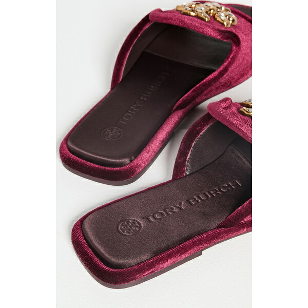 取寄)トリーバーチ レディース レディース ジュエルド スライド Tory Burch Women's Women's Jeweled Slides  Bordeaux レディース靴 | albaceteinmobiliario.com
