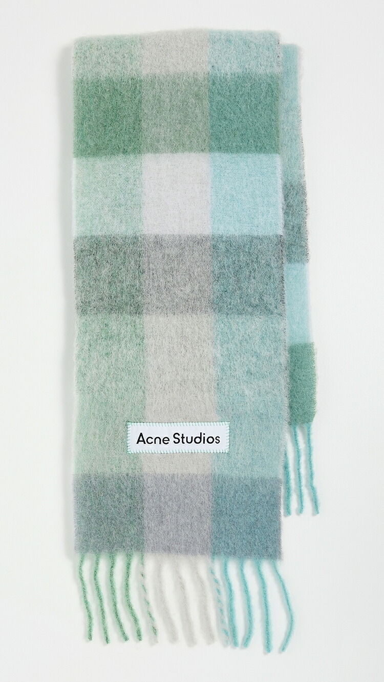 (取寄) ヴァリー ソリッド スカーフ Acne Studios Vally Solid Scarf turquoise/grey/mint green