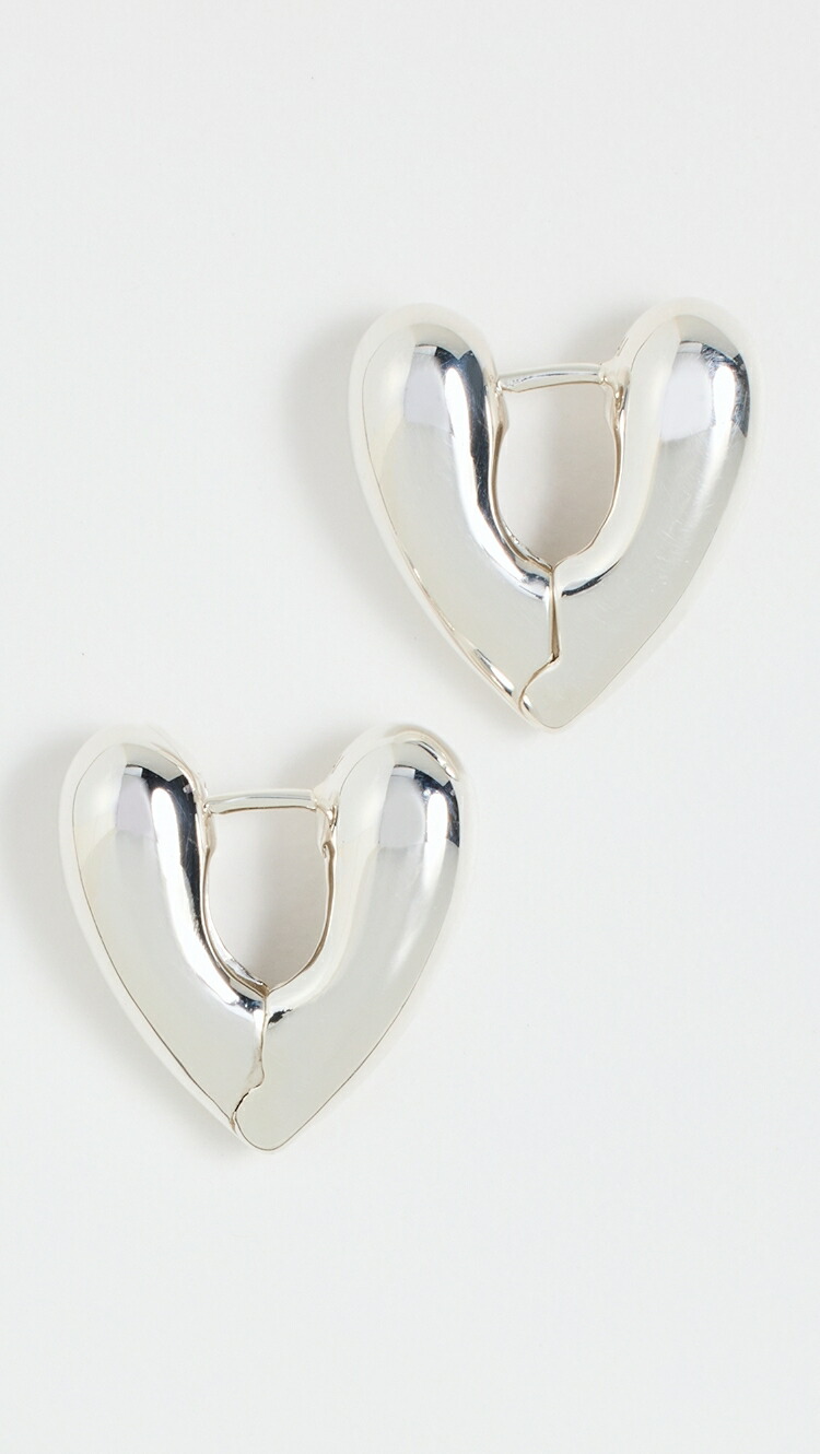 (取寄) スモール ハート フープス Annika Inez Small Heart Hoops silver