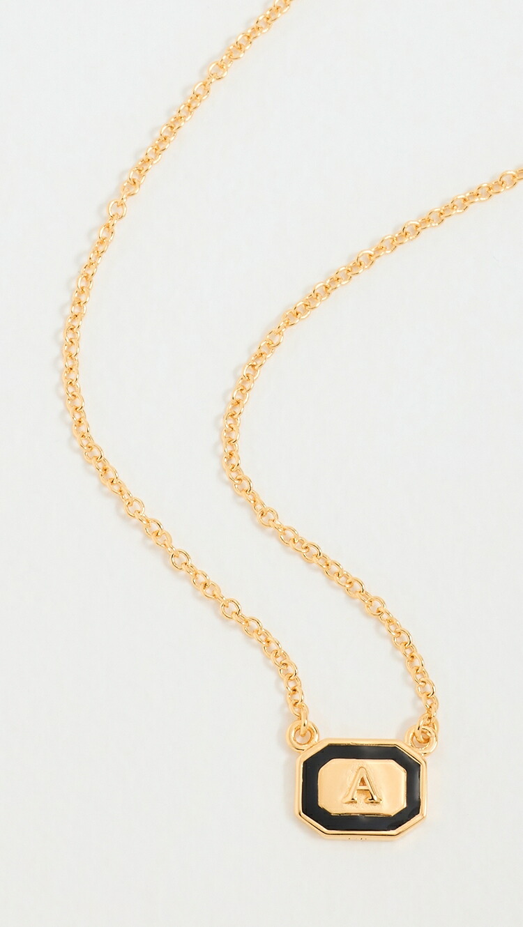 (取寄) イニシャル ゴールド ブロック ペンダント ネックレス Gwen Beloti Initial Gold Block Pendant Necklace a｜ジェットラグ店