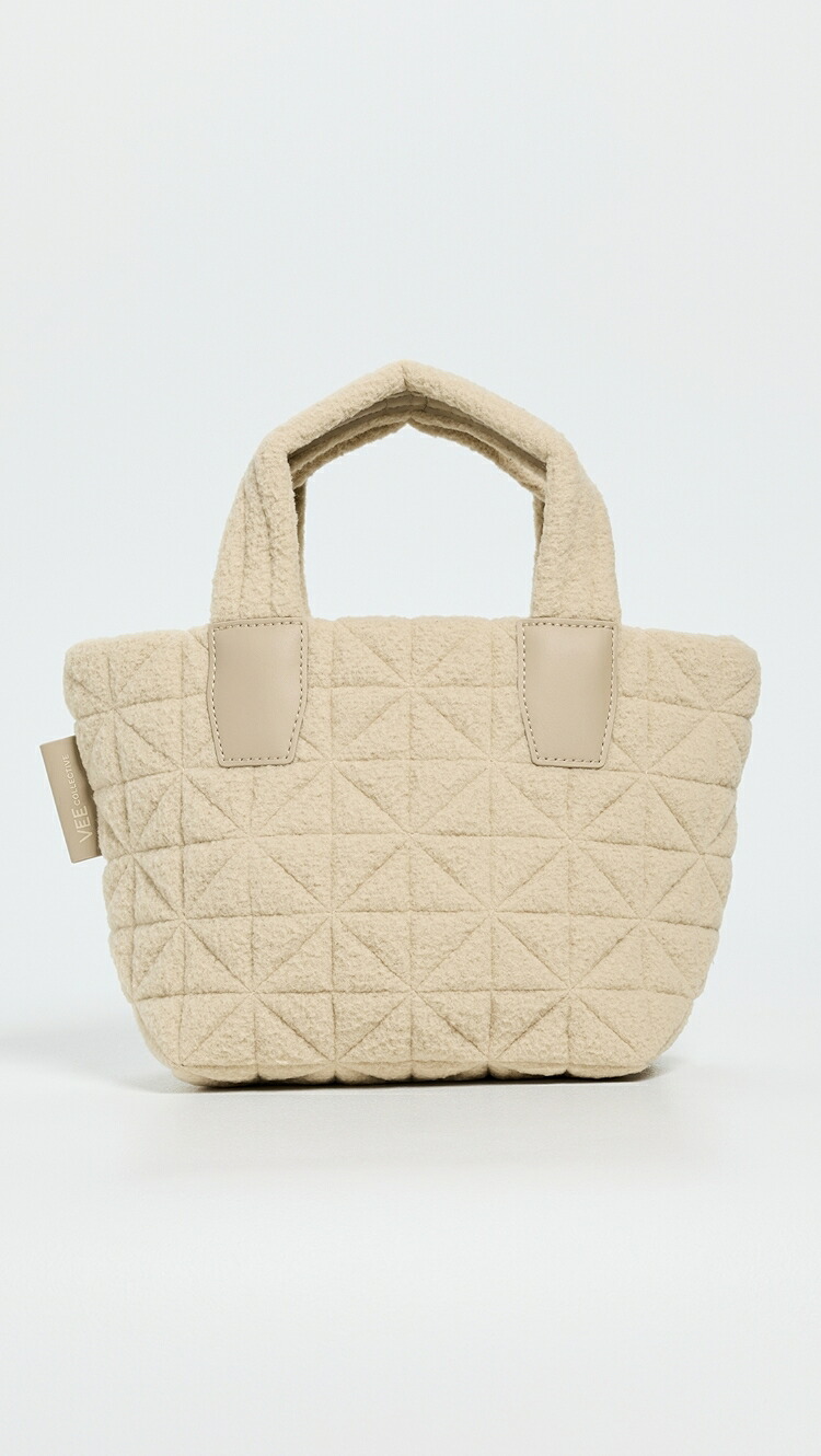 (取寄) シェルパ ミニ ヴィー トート Vee Collective Sherpa Mini Vee Tote cream sherpa｜ジェットラグ店
