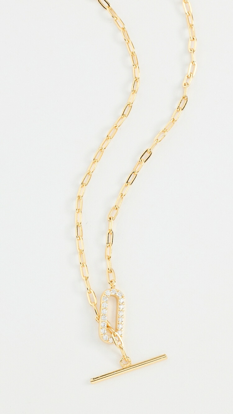 (取寄) ジェイド パヴェ ネックレス SHASHI Jade Pave Necklace gold