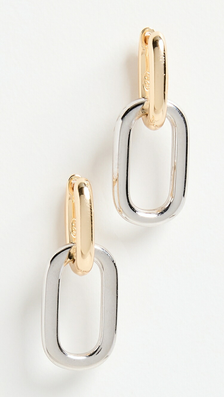 (取寄) ジェミニ ドロップ イヤリングス SHASHI Gemini Drop Earrings gold/silver