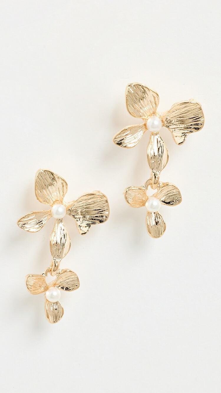 (取寄) パール イヤリングス SHASHI Apana Pearl Earrings gold｜ジェットラグ店