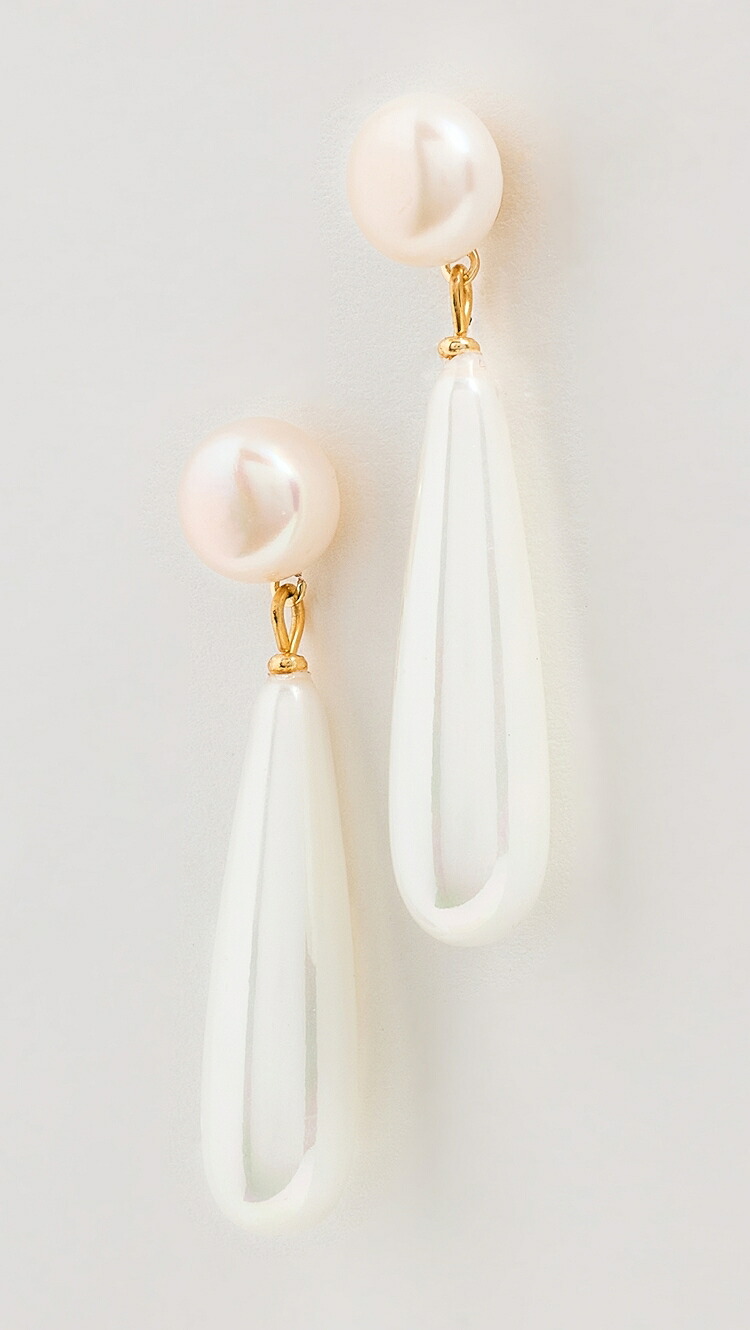 (取寄) リネア パール イヤリングス SHASHI Linnea Pearl Earrings pearl｜ジェットラグ店