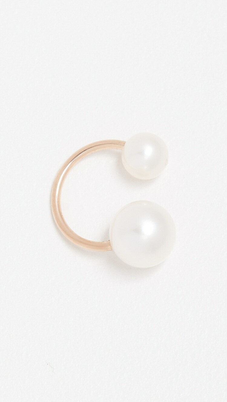 (取寄) 14K ゴールド フレッシュウォーター カルチャード パール イア カフ Zoe Chicco 14k Gold Freshwater Cultured Pearl Ear Cuff gold/pearl|ジェットラグ店