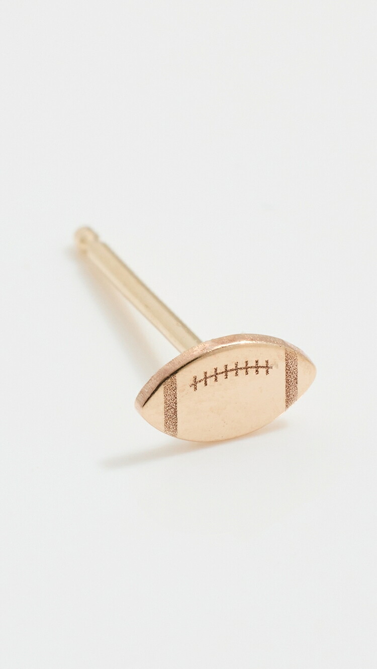 (取寄) 14K シングル イッティ ビティ フットボール スタッズ Zoe Chicco 14k Single Itty Bitty Football Stud 14k yellow gold|ジェットラグ店
