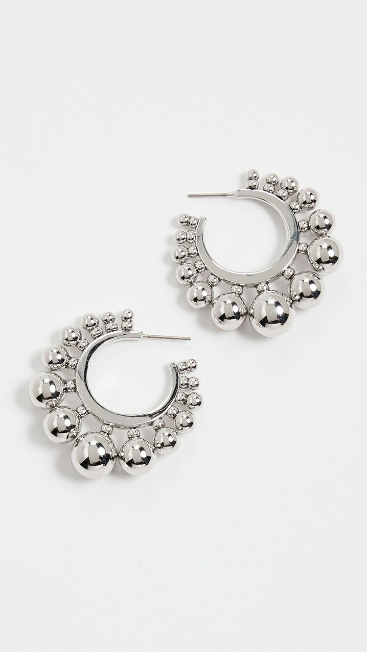 (取寄) エルシー フリーダ スモール グラジュエイティド ボール フープス Elsie Frieda Small Graduated Ball Hoops silver｜ジェットラグ店