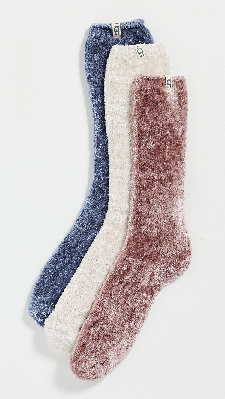 (取寄) アグ レダ スパークル ソックス 3 パック UGG Leda Sparkle Socks 3 Pack cream/dawn patrol/dart