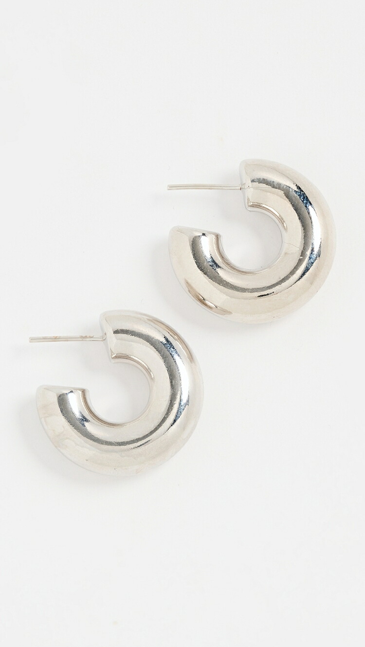 (取寄) バイ アディナ イーデン バブル フープ イヤリングス By Adina Eden Bubble Hoop Earrings silver