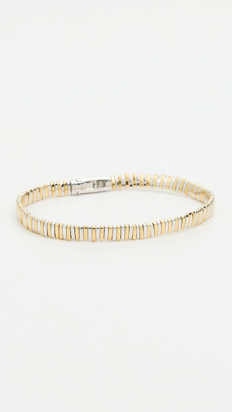 (取寄) シャシ ストライアテッド ブレスレット クラスプ SHASHI Tilu Striated Bracelet Clasp gold/silver 29,311円
