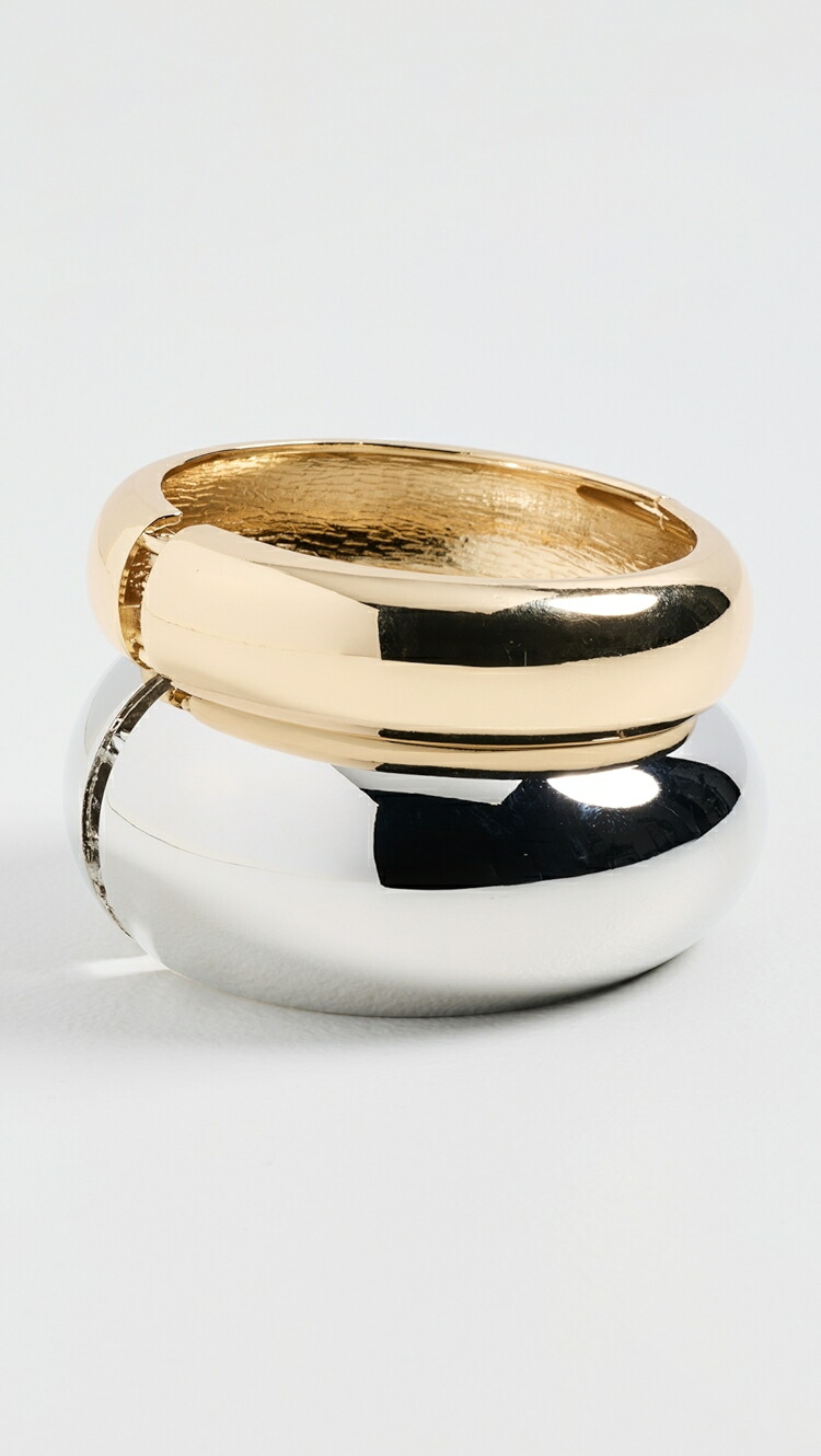 (取寄) シャシ ウェイン バングル カフ セット SHASHI Wayne Bangle Cuff Set gold/silver