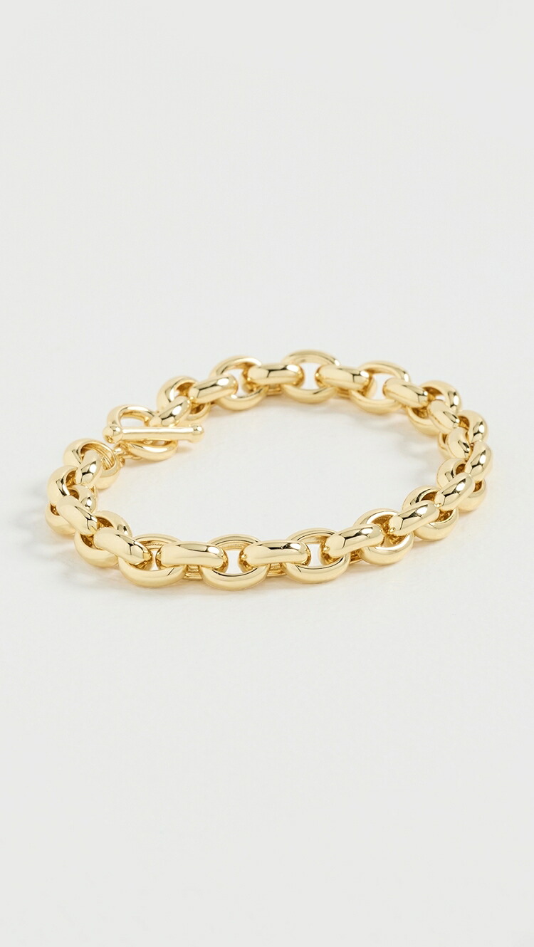 (取寄) バイ アディナ イーデン チャンキー チェイン リンク トグル ブレスレット By Adina Eden Chunky Chain Link Toggle Bracelet gold
