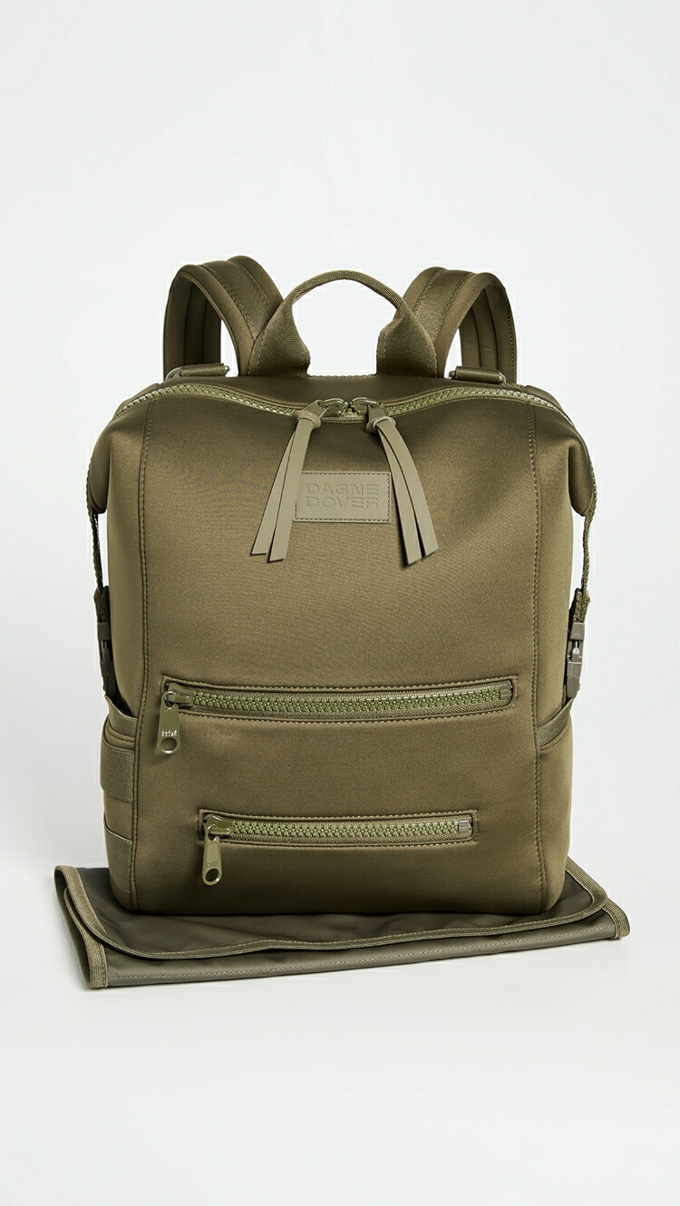 (取寄) ダグネ ドーバー ラージ インディ ダイパー バックパック Dagne Dover Large Indi Diaper Backpack dark moss