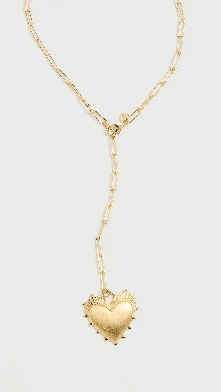 (取寄) ハート ロング リンク ラリアット ネックレス ウィズ ハート HART Long Link Lariat Necklace with Heart gold