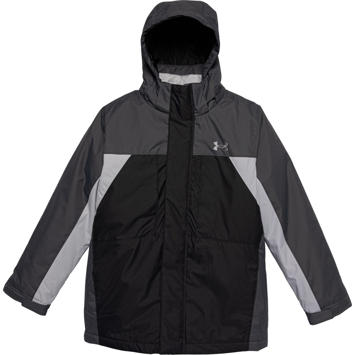 (取寄) アンダーアーマー ビッグ ボーイズ ウエストワード スリーインワン ジャケット - インサレーテッド Under Armour Big Boys Westward 3-in-1 Jacket - Insulated Black画像