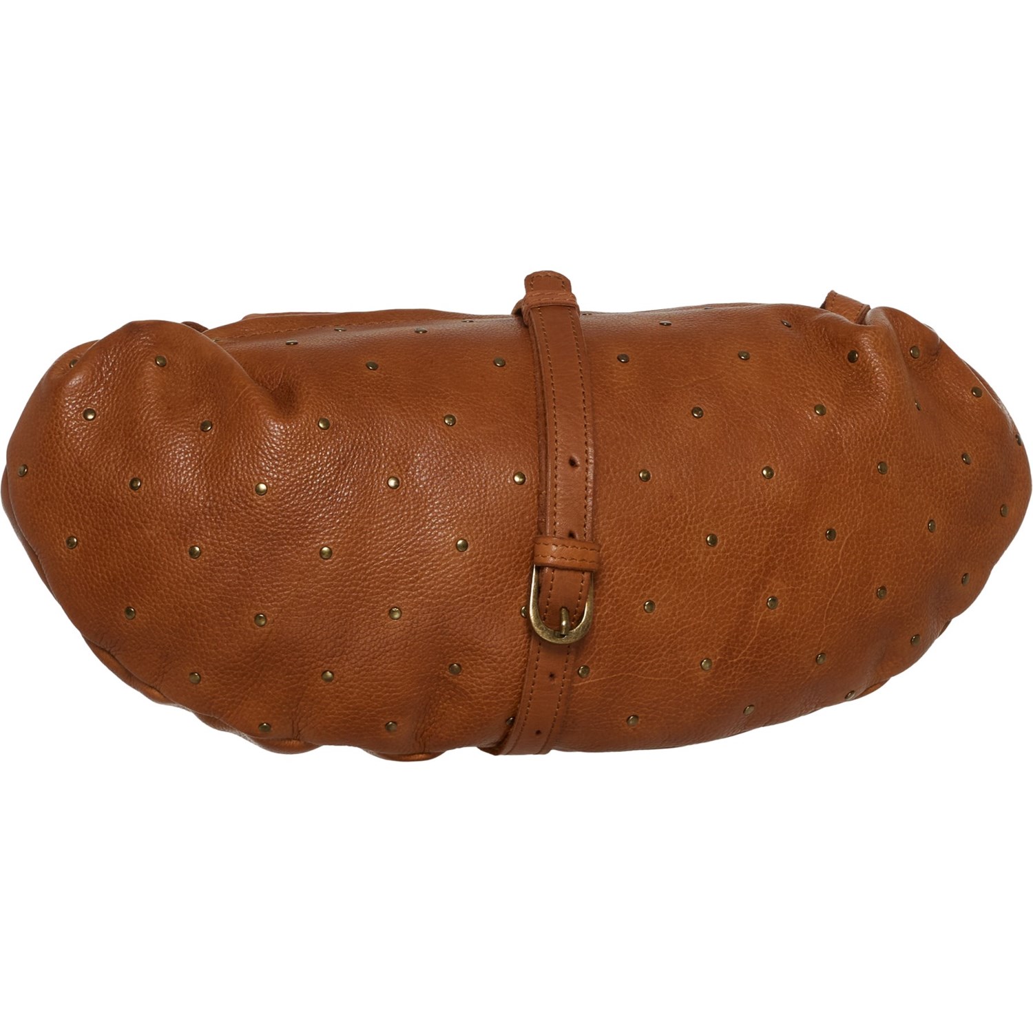 (取寄) イースト ウェスト スタデッド クロスボディ バッグ - レザー Vilenka East West Studded Crossbody Bag - Leather Tan