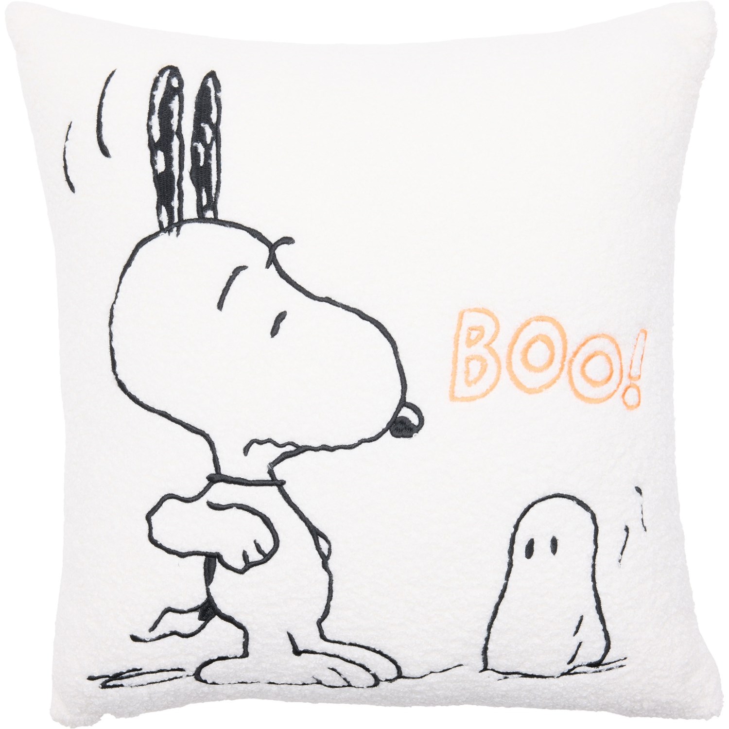 (取寄) ピーナッツ スヌーピー アンド ゴースト シェイプド スロー ピロー - 18x18インチ Peanuts Snoopy and Ghost Shaped Throw Pillow - 18x18” Multi