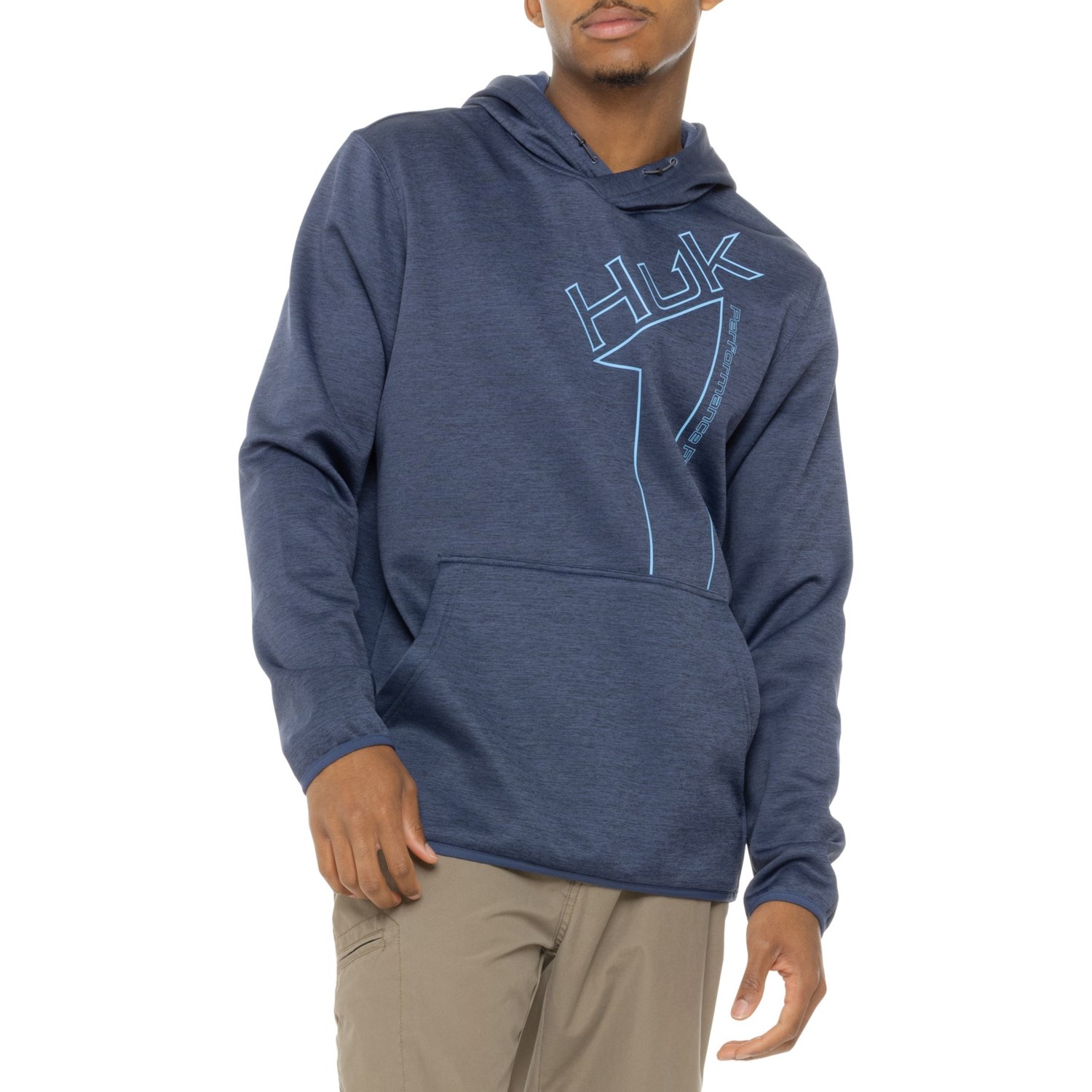 (取寄) ハック グラフィック ブーディ Huk Coldfront+ Graphic Hoodie Nvl Aca Hthr