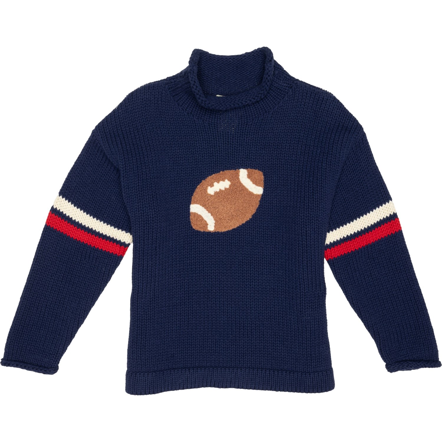 (取寄) テルライドクロージングカンパニー トドラー ボーイズ フットボール セーター Telluride Clothing Company Toddler Boys Football Sweater Navy画像