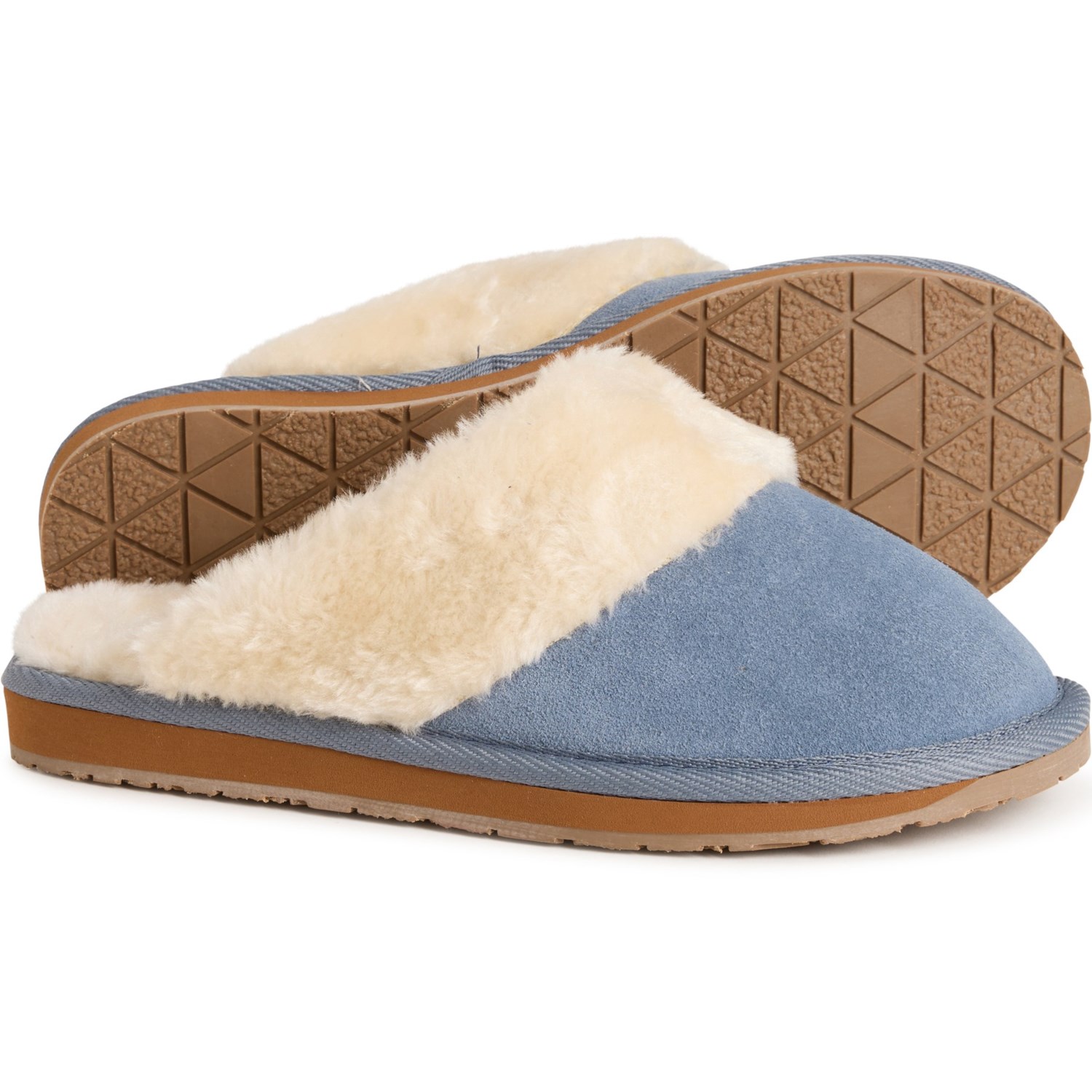 (取寄) ミネトンカ レディース セルマ スカフ スリッパ Minnetonka women Selma Scuff Slippers (For Women) Vintage Blue