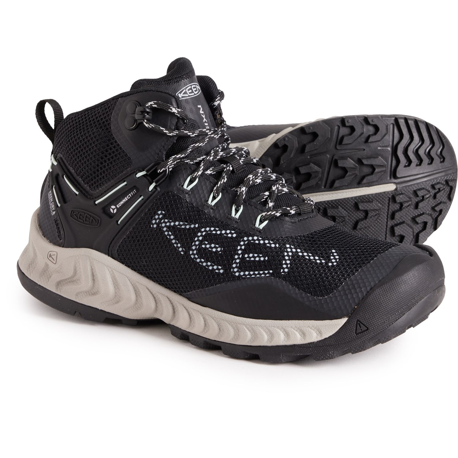(取寄) キーン レディース ネクシス エボ ミッド ハイキング ブーツ Keen women NXIS Evo Mid Hiking Boots (For Women) Black/Blue Glass