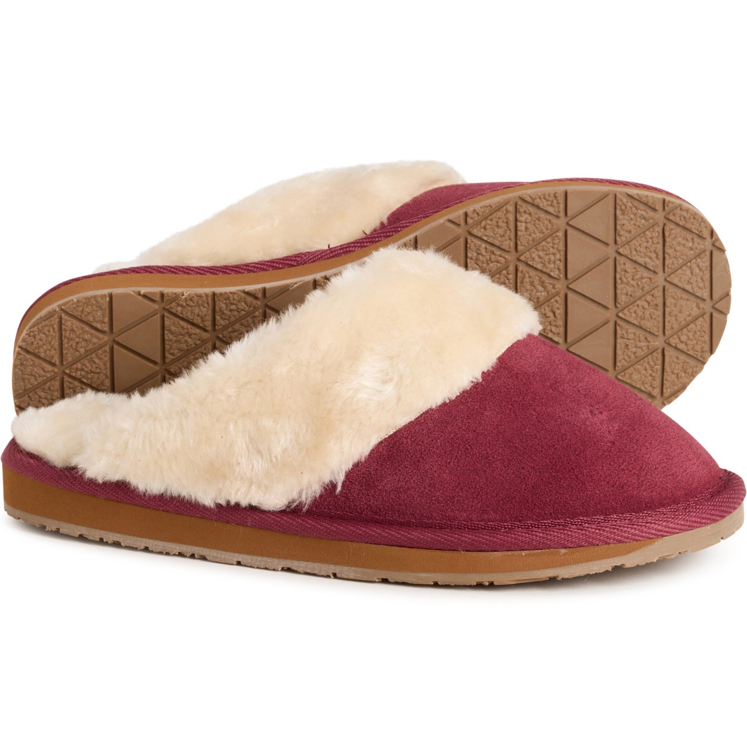 (取寄) ミネトンカ レディース セルマ スカフ スリッパ Minnetonka women Selma Scuff Slippers (For Women) Dark Burgandy