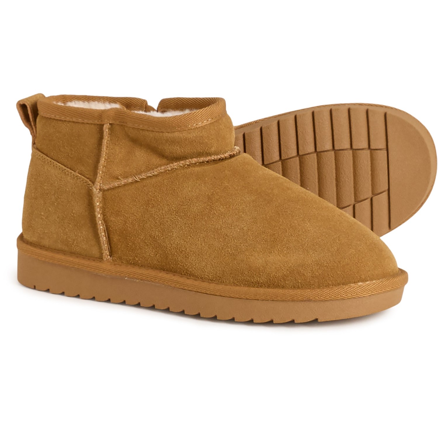(取寄) クッションネア ガールズ ヒップ ロウ シアリング ブーツ - スエード Cushionaire Girls Hip Low Shearling Boots - Suede Chestnut