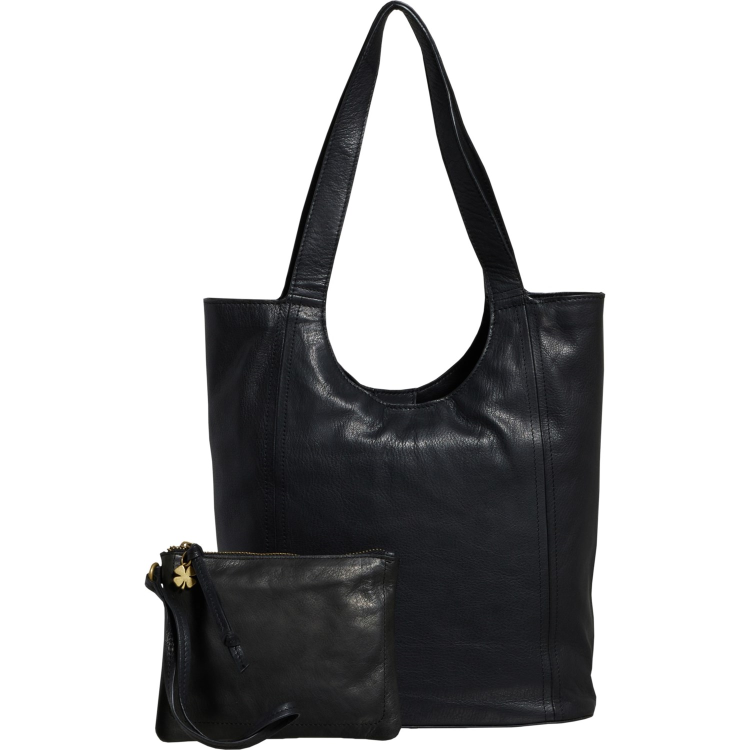 (取寄) ラッキーブランド ダヴ トート バッグ - レザー Lucky Brand Dove Tote Bag - Leather Black